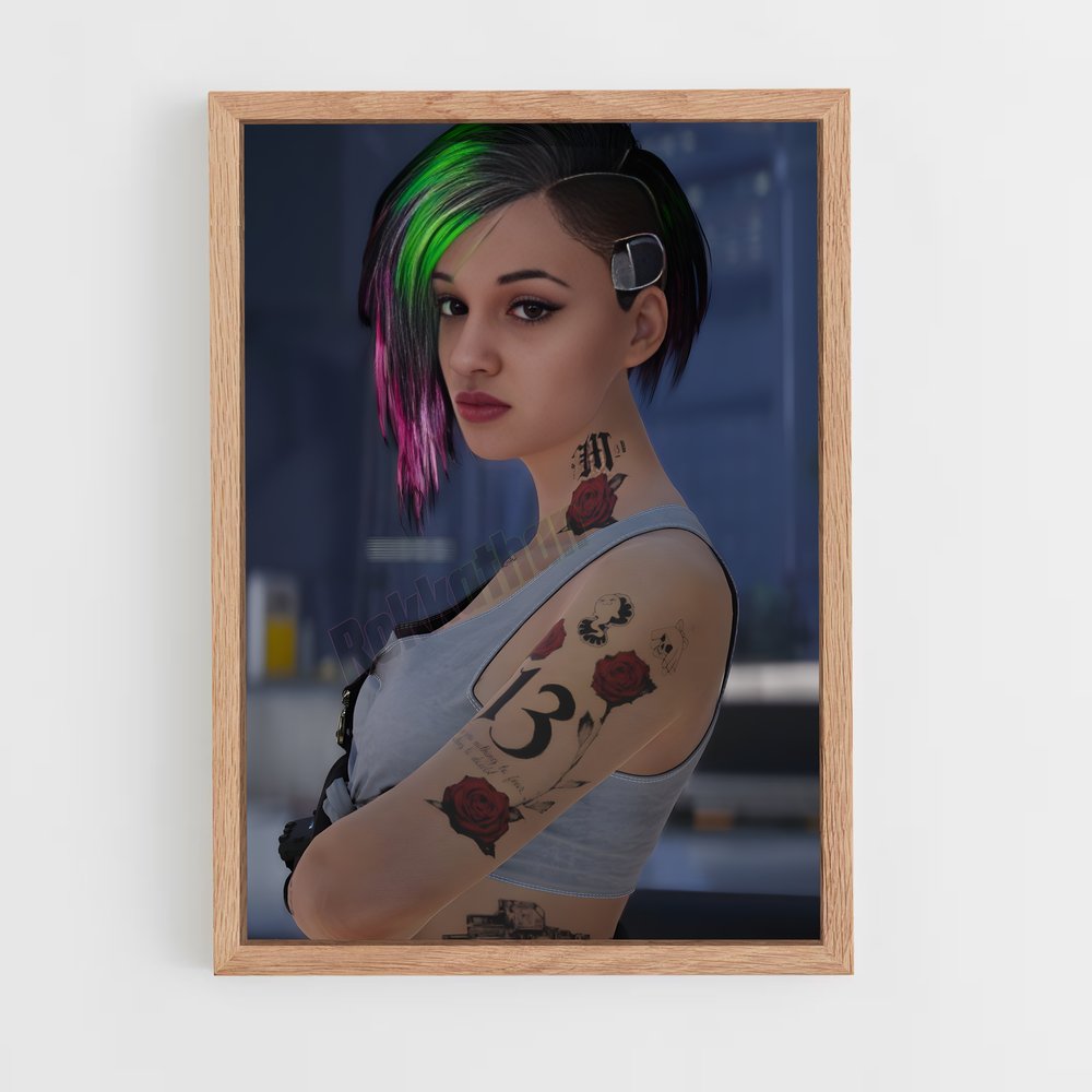 Poster Judy artistique – affiche Cyberpunk (vue 4)